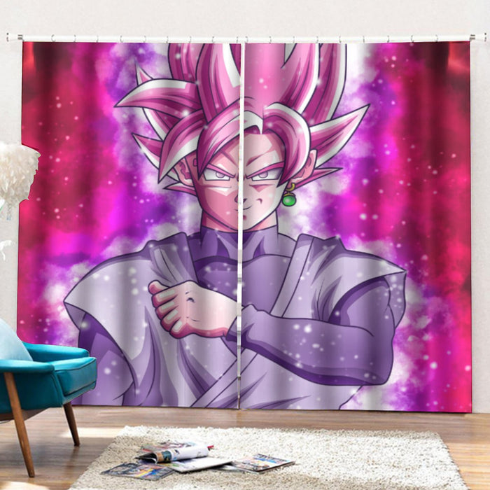 Dragon Ball DBZ Goku Black Rose Galaxy Fantasy Amazing Curtains with Hooks