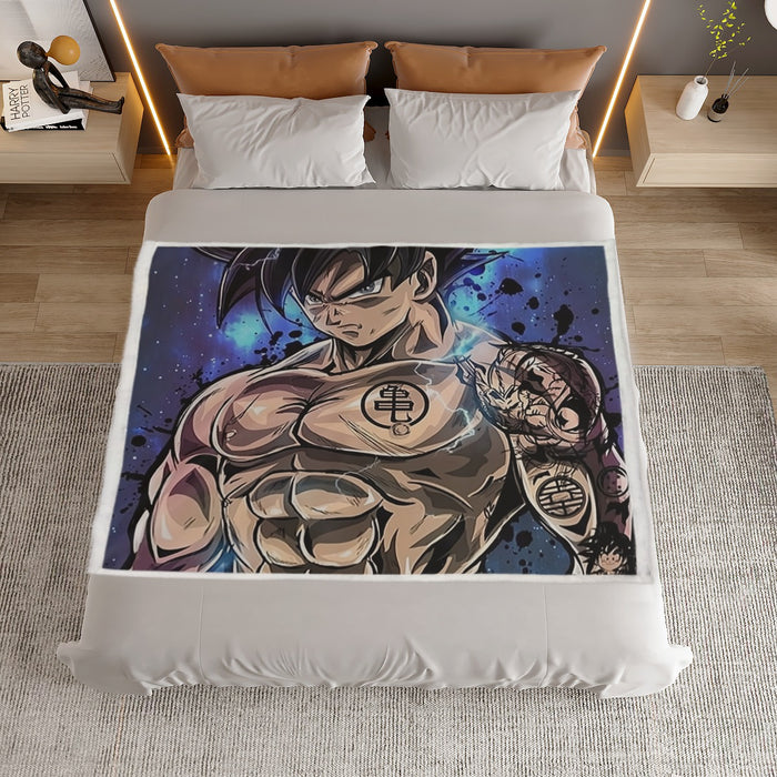 Thugged out Goku UI Comfortable Dragon Ball Household Warm Blanket