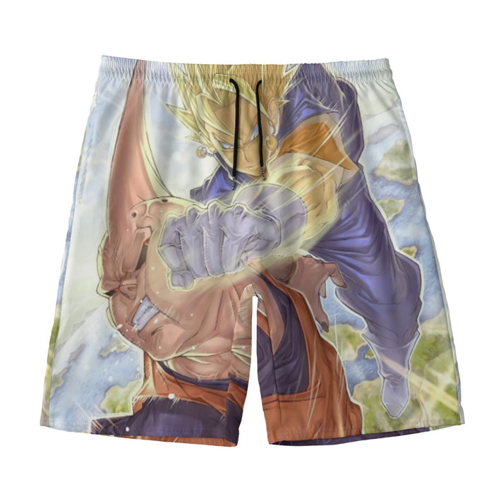 Dragon Ball Z Vegito Punching Super Buu Beach Pants