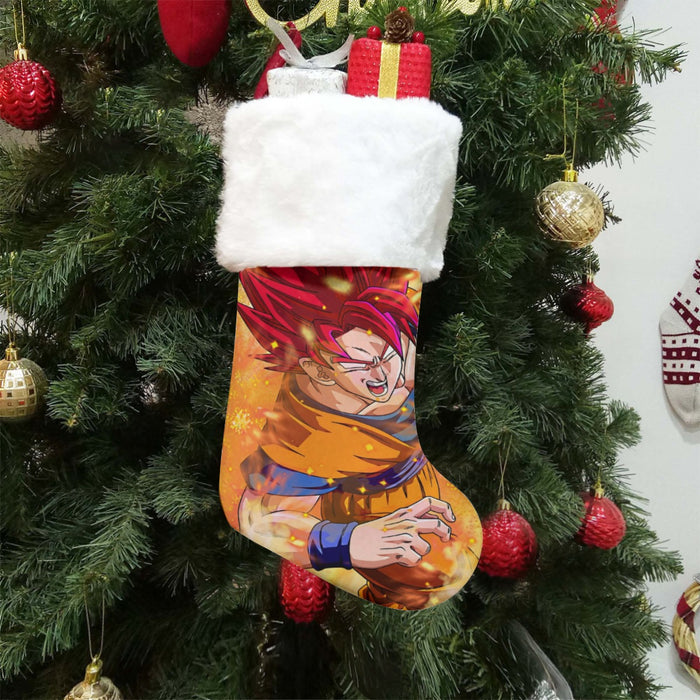 Dragon Ball Goku Super Saiyan Rose Fighting Design Christmas Socks