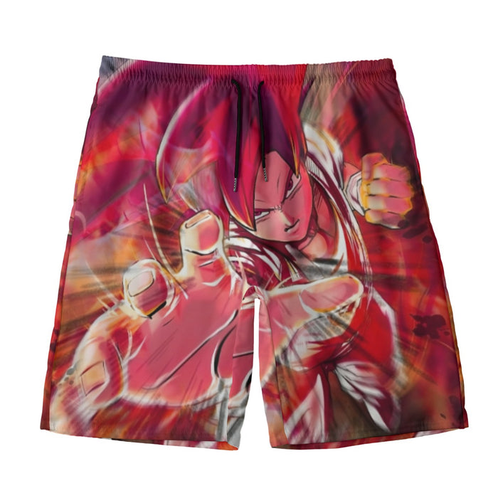 Dragon Ball Z Son Goku Super Saiyan Rose Blue Aura Beach Pants