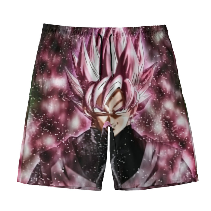 Dragon Ball Z Super Saiyan Goku Black Rose Pink Beach Pants