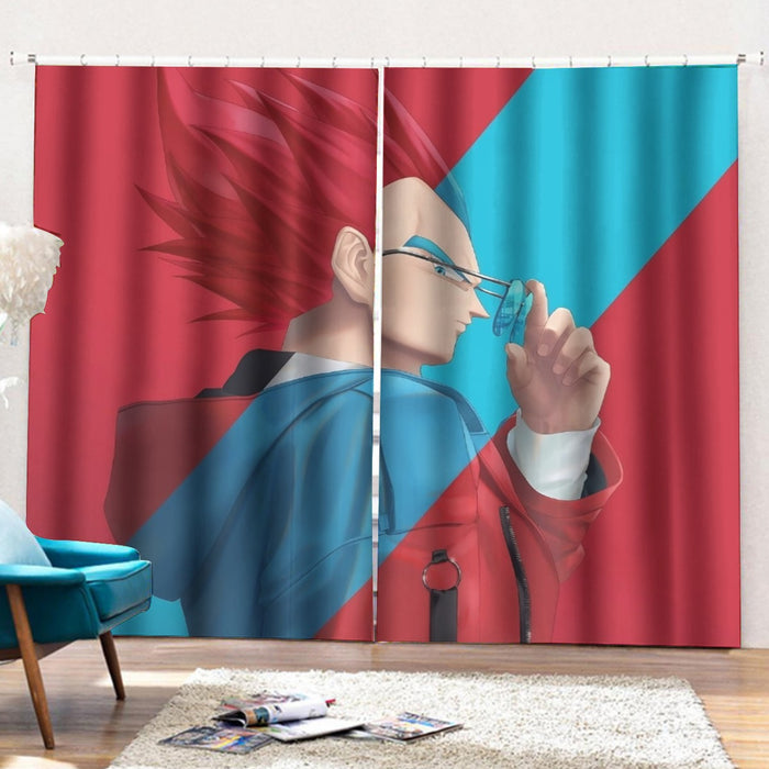 Cool Vegeta Businessman Design Dragon Ball Z Curtains with Hooks