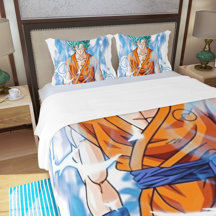 Dragon Ball Super SSGSS Goku Three Piece Duvet Cover Set