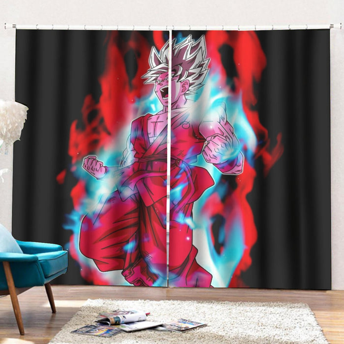 Dragon Ball Cool Goku White Super Saiyan Whis Symbol Curtains with Hooks