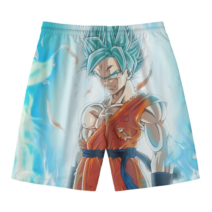 Dragon Ball Serious Super Saiyan Goku 2 Blue Epic Aura Beach Pants