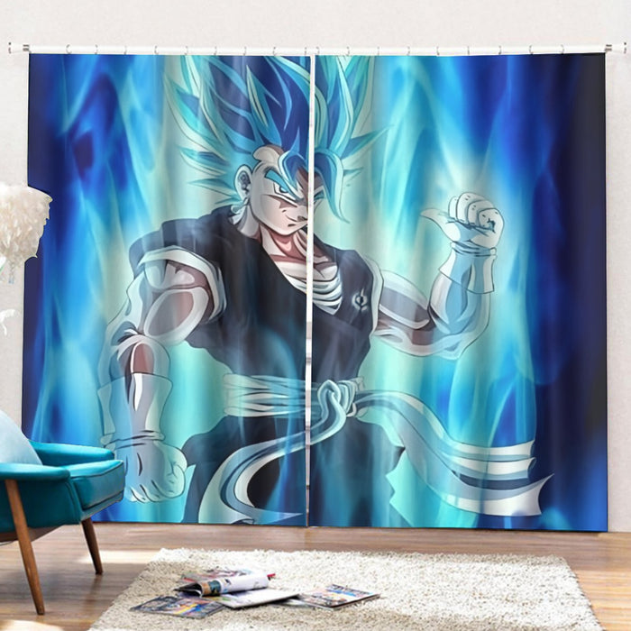 Dragon Ball Z Super Saiyan Vegito Blue Charge Aura Curtains with Hooks