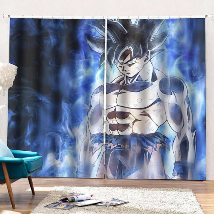 Dragon Ball Super Goku Ultra Instinct Blue Cool Casual Curtains with Hooks