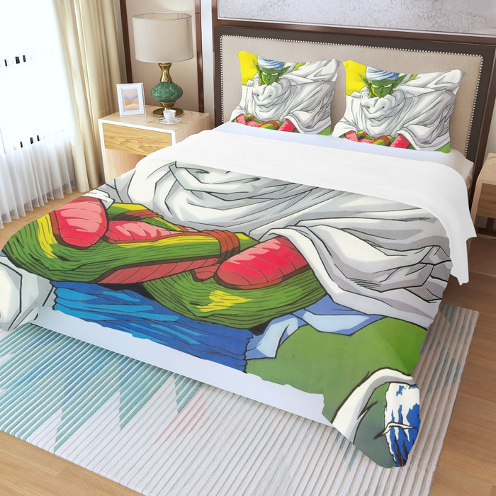 Dragon Ball Angry Piccolo Standing And Ready for Fighting Three Piece Duvet Cover Set