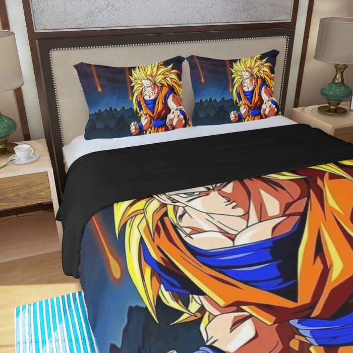 Super Saiyan 3 Goku Three Piece Duvet Cover Set