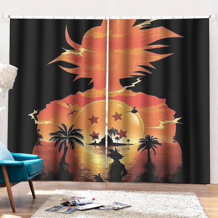 Four Star Dragon Ball Curtains with Hooks