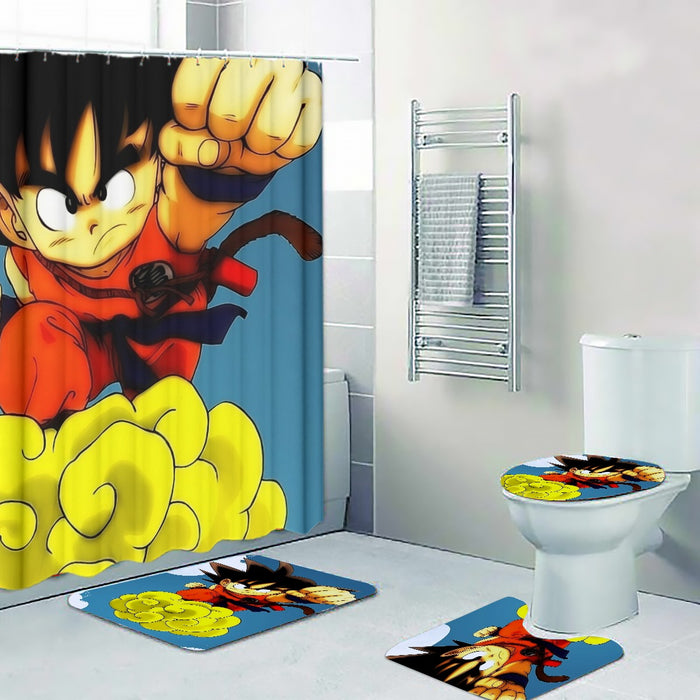 Young Goku Kid Flying Cloud Fight 3D Dragonball Four-piece Bathroom