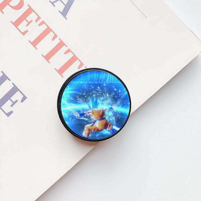 DBZ Goku SSGSS Saiyan God Blue Aura Blasting Streetwear Airbag mobile phone holder