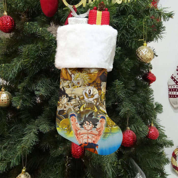 DBZ Goku Spirit Bomb Destroy Villains Cooler Broly Namek Golden Christmas Socks