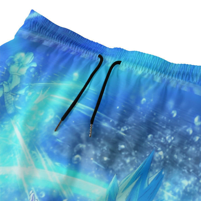 DBZ Goku SSGSS Saiyan God Blue Aura Blasting Streetwear Beach Pants