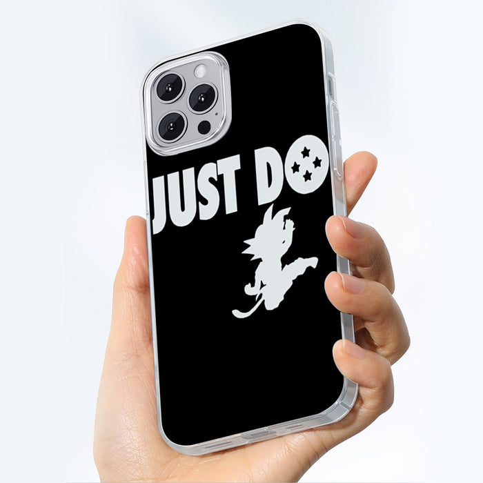 Just Do It Slogan Dragon Ball Kid Goku Dope Black iPhone 13 Case