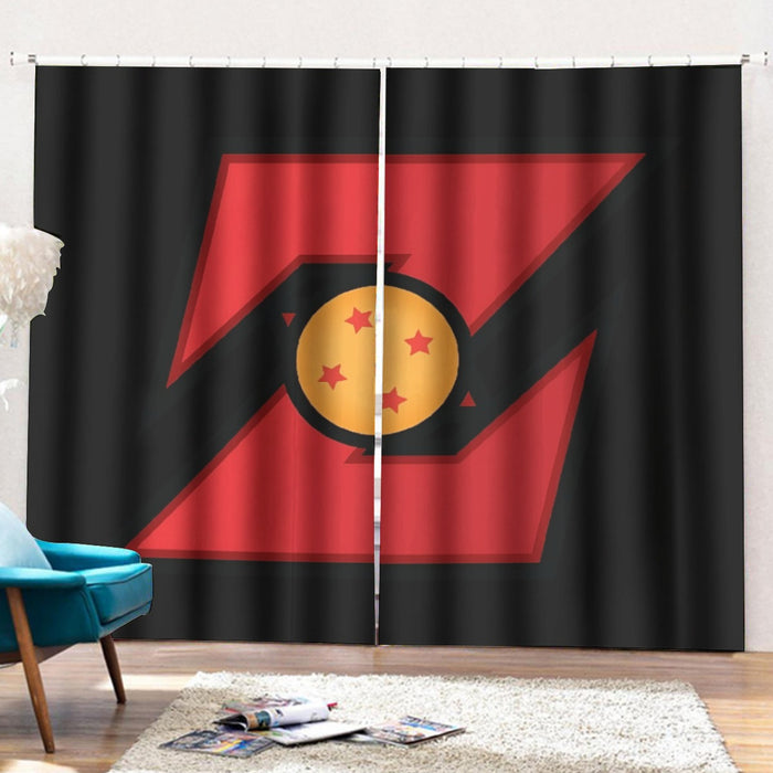 Dragon Ball Z Logo Four Star Dragon Ball Cool Design Curtains with Hooks