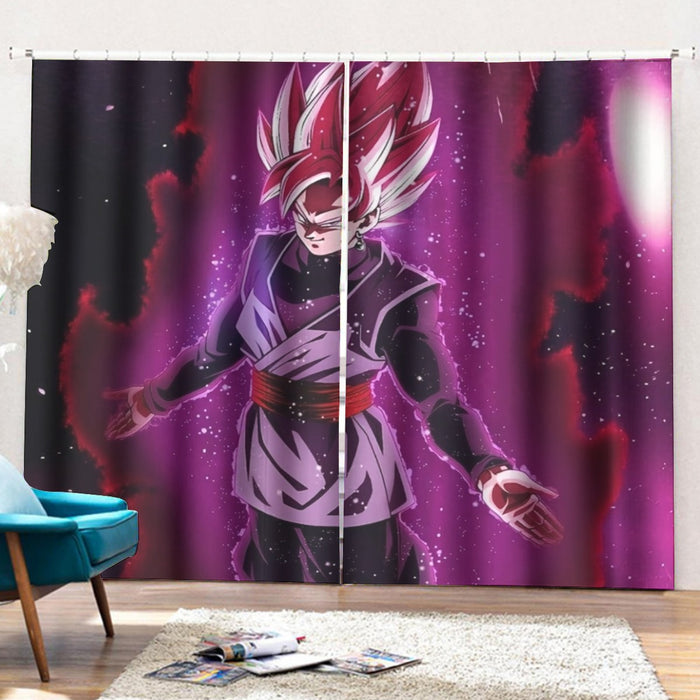 Dragon Ball Black Goku Rose 2 Ultra Instinct Dope 3D Curtains with Hooks