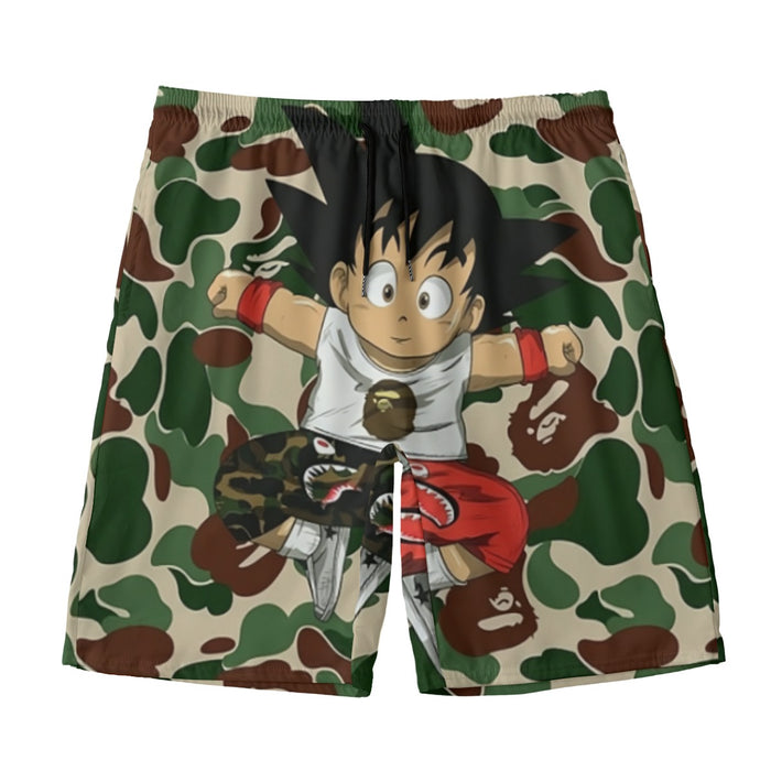 Dragon Ball Jumping Kid Goku Camouflage Beach Pants