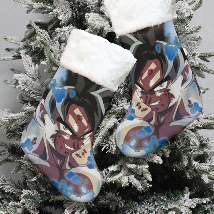 Dragon Ball Super Goku Blue Ultra Instinct Dope Grin Christmas Socks