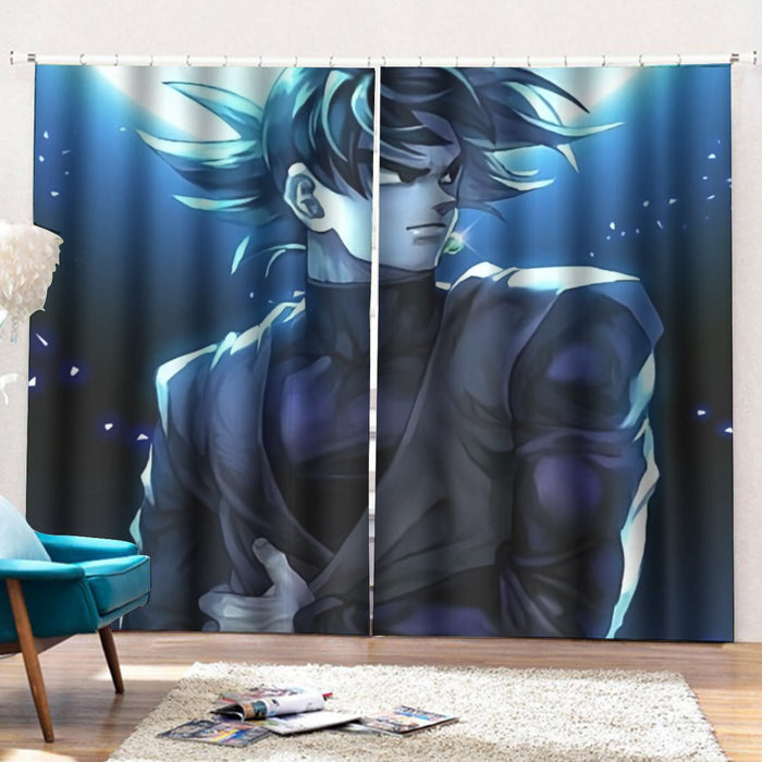 Dragon Ball Super Goku Black Cool Night Blue Sea Curtains with Hooks