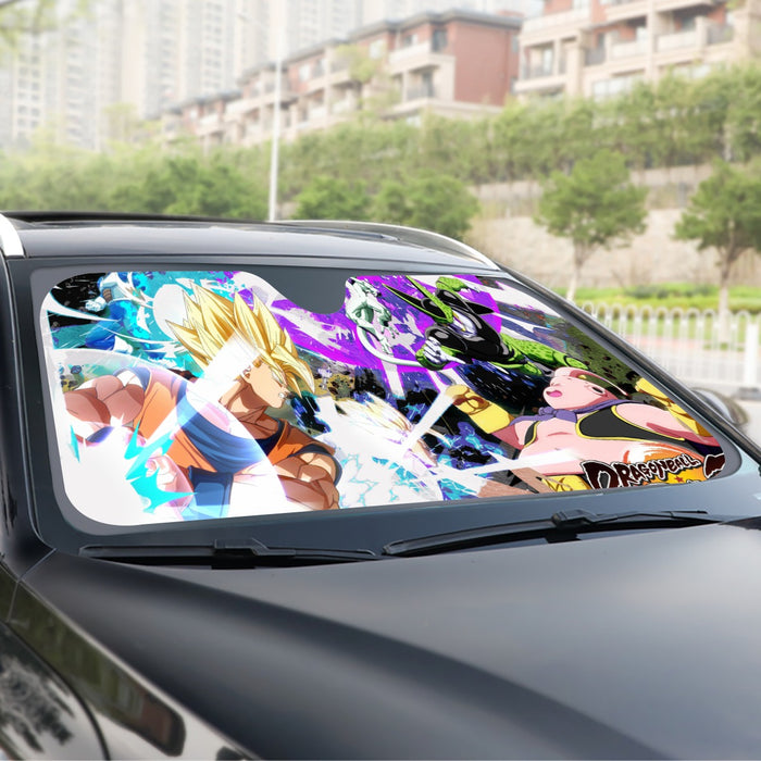 Dragon Ball Z  Goku and Vegeta Vs Frieza and Cell Windshield Sunshade