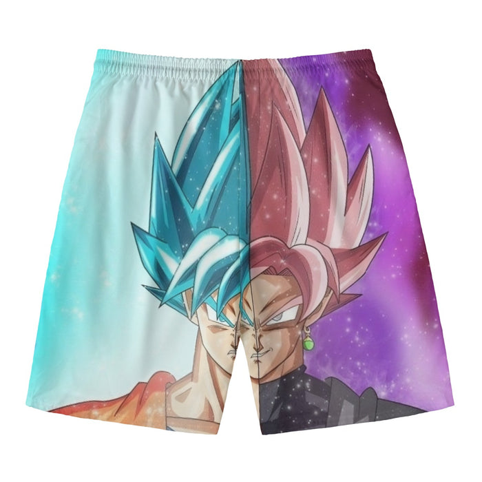 DBZ Goku SSGSS Black Rose Super Saiyan Portraits Dope Beach Pants