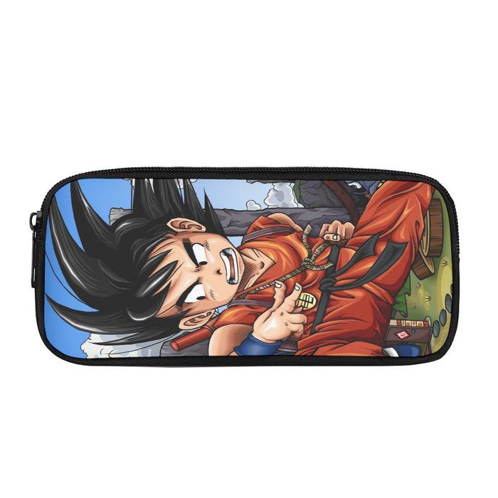 Dragon Ball Anime Angry Kid Goku Sky Clouds Blue 3D Pencil Bag