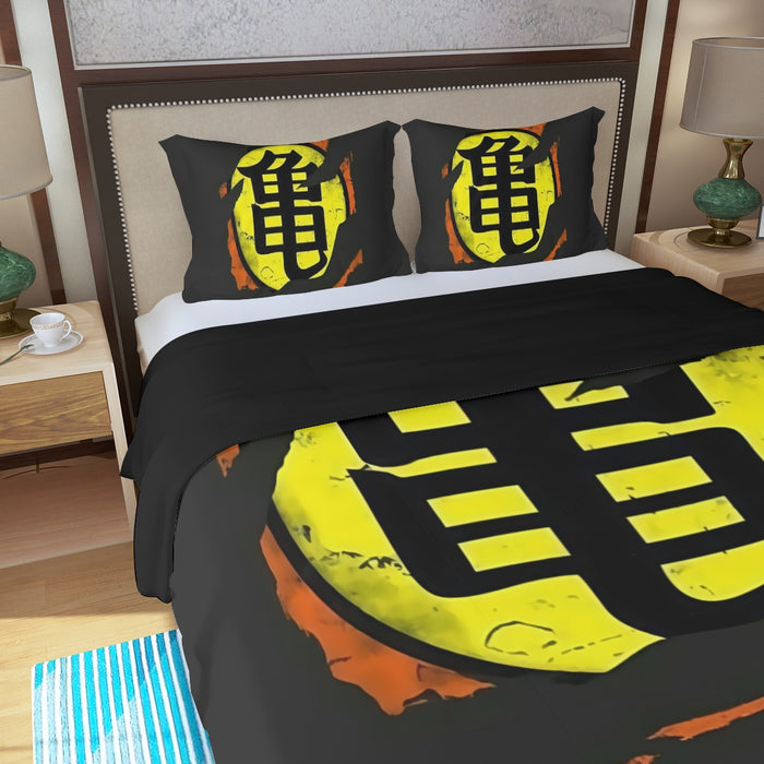 Dragon Ball Master Roshi Symbol Kanji Japanese Cool Design Three Piece Duvet Cover Set