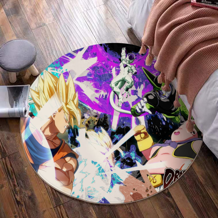 Dragon Ball Z  Goku and Vegeta Vs Frieza and Cell round mat