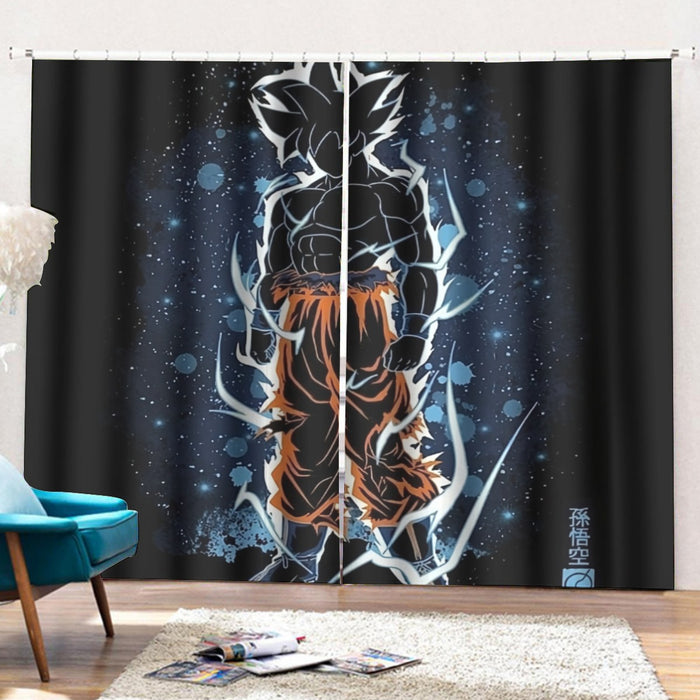 Dragon Ball Z Goku Ultra Instinct Shadow Curtains with Hooks