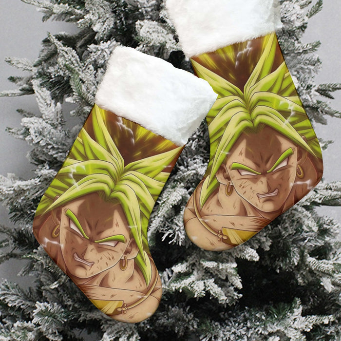 Dragon Ball Super Legendary Super Saiyan Broly White Eyes Custom Christmas Socks