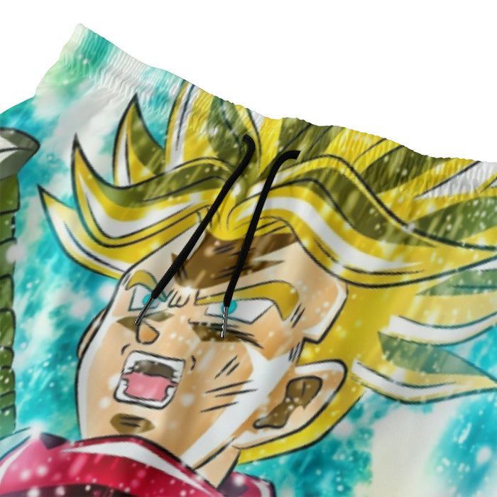 DBZ Trunks Super Saiyan Powerful Battle Ultimate Transformation Design Beach Pants