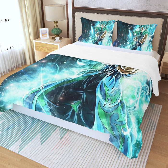 Dragon Ball Gogito 2 Blue Super Saiyan Kaioken Cool Three Piece Duvet Cover Set