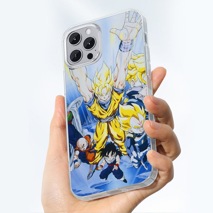 DBZ Goku Saiyan Spirit Bomb Vegeta Piccolo Gohan Trunks Vibrant Design iPhone 13 Case
