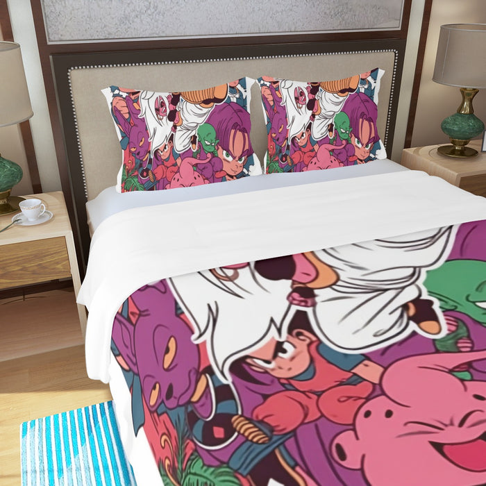 Kid Versions Of Dragon Ball Z Characters Three Piece Duvet Cover Set