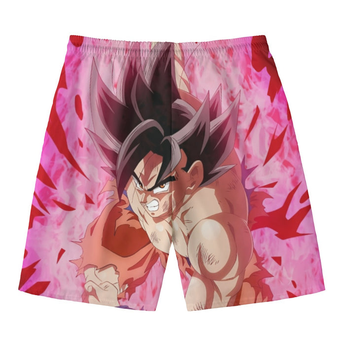 Dragon Ball Super Bruised Goku Red Kaioken Streetwear Beach Pants