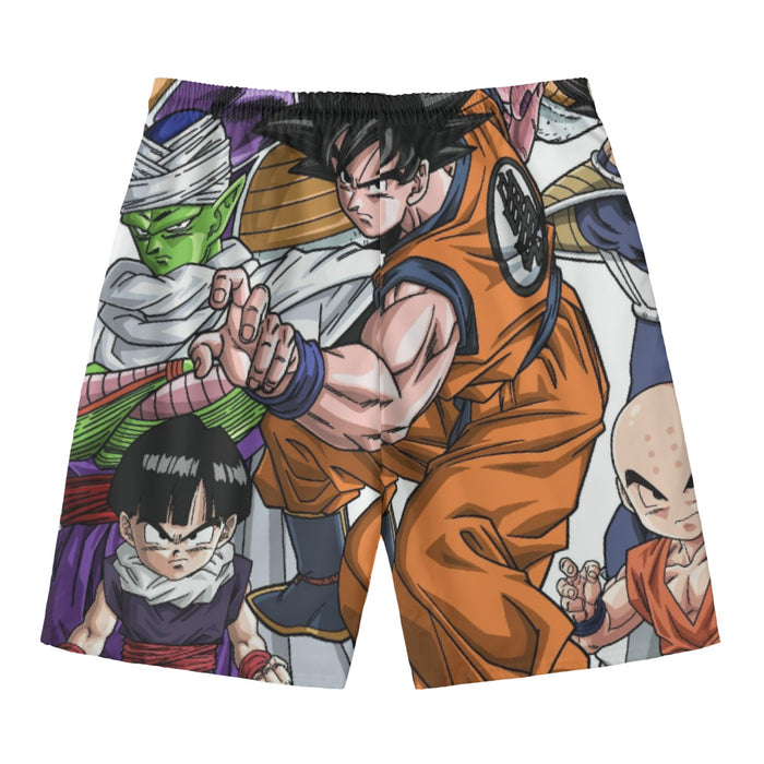 DBZ Goku Fighting Stance Gohan Piccolo Krillin Vegeta Frieza Color Beach Pants