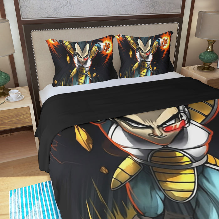 Dragon Ball Armored Vegeta Double Galick Cannon Dope Three Piece Duvet Cover Set