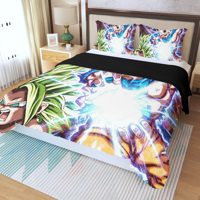 Dragon B Z Son Goku Powerful Kamehameha Released Three Piece Duvet Cover Set