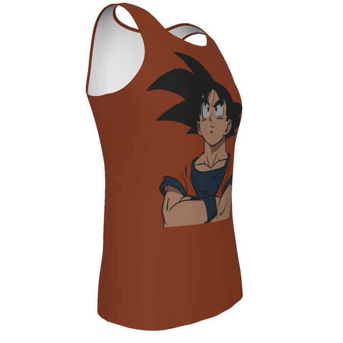 Goku Orange Minimalistic Background Tank Top