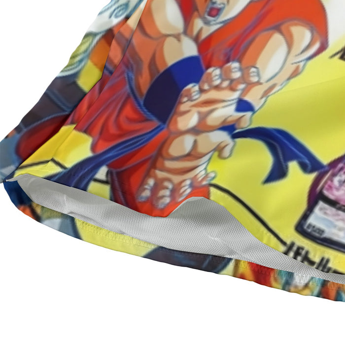 Golden Frieza Super Saiyan God Goku Vegeta Blue Hair 3D Beach Pants