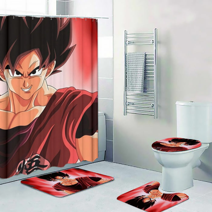 Dragon Ball Super Saiyan Goku Kaioken Epic Red Casual Four-piece Bathroom