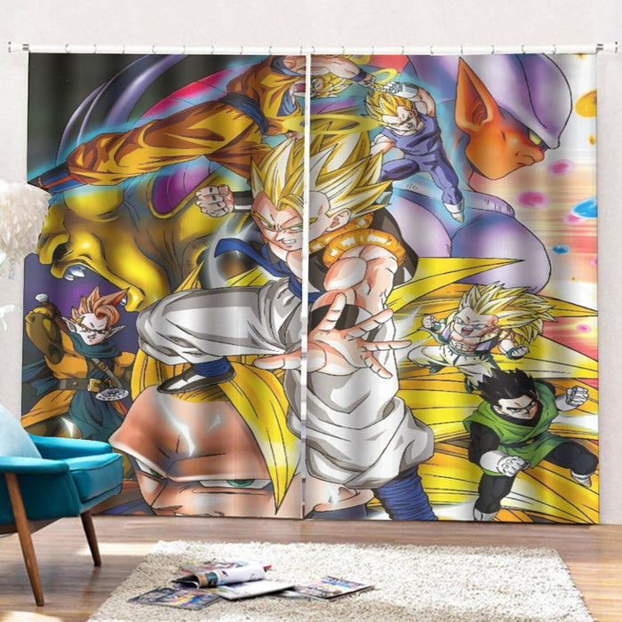 Dragon Ball Super Gogeta Super Saiyan Fusion Streetwear Design Curtains with Hooks