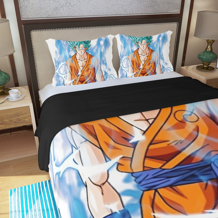 Dragon Ball Super SSGSS Goku Three Piece Duvet Cover Set