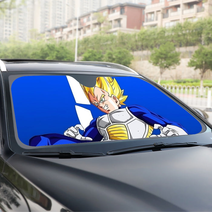 Vegeta With Background Word Dragon Ball Windshield Sunshade