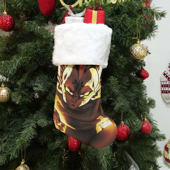 Dragon Ball Z Dope Majin Vegeta Grin Yellow Aura Christmas Socks