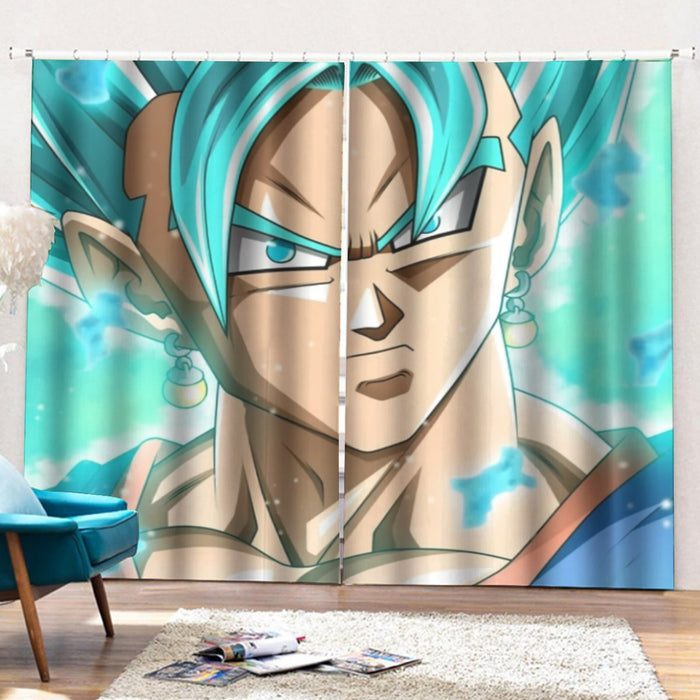 Dragon Ball Super Vegito Blue Super Saiyan Cool 3D Curtains with Hooks