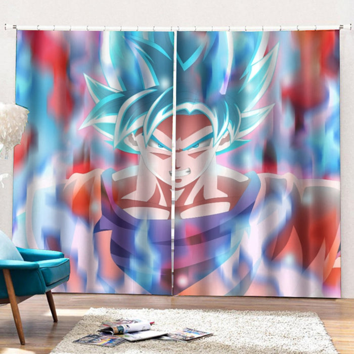 Dragon Ball Super Saiyan Blue Goku Curtains with Hooks