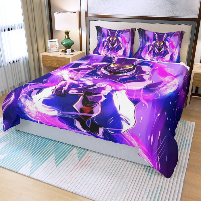 DBZ Mighty Destruction God Beerus Egyptian Cat Sport Design Three Piece Duvet Cover Set